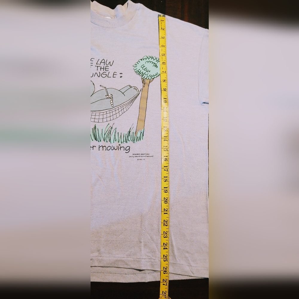 Vtg 80's Shoebox Greetings Law Of The Jungle Tee - Picture 7 of 7